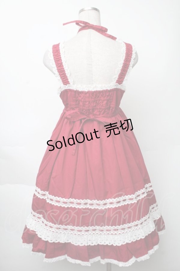 画像2: BABY,THE STARS SHINE BRIGHT / ベビードールジャンパースカート＆プリンセスドロップヘッドドレスセット  エンジ S-25-11-28-064-BA-OP-AS-ZS (2)