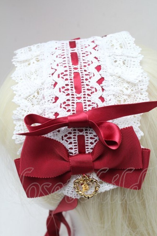 画像4: BABY,THE STARS SHINE BRIGHT / ベビードールジャンパースカート＆プリンセスドロップヘッドドレスセット  エンジ S-25-11-28-064-BA-OP-AS-ZS (4)