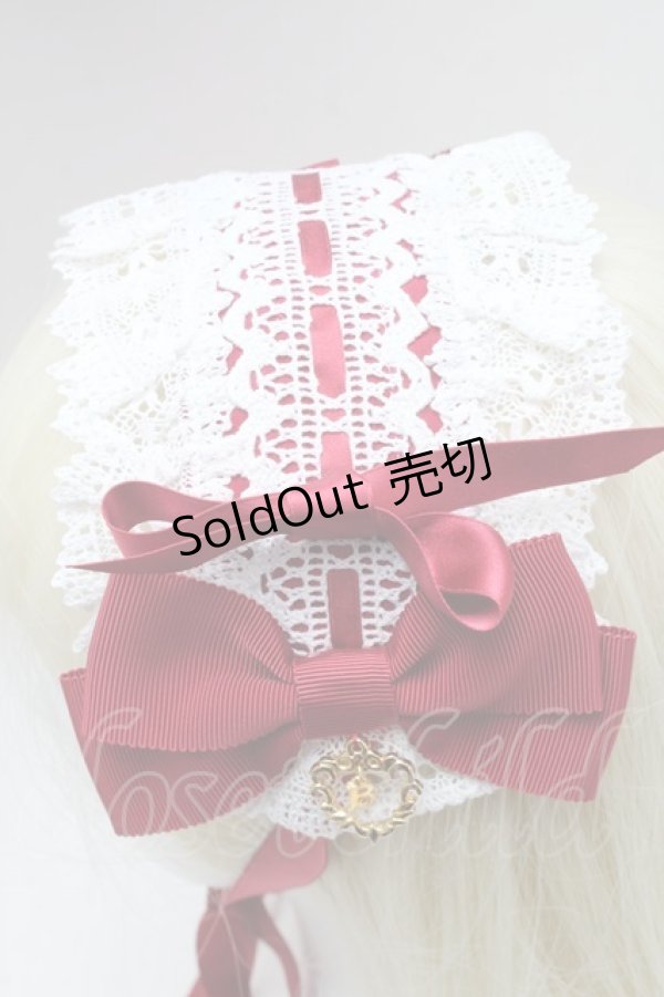 画像4: BABY,THE STARS SHINE BRIGHT / ベビードールジャンパースカート＆プリンセスドロップヘッドドレスセット  エンジ S-25-11-28-064-BA-OP-AS-ZS (4)