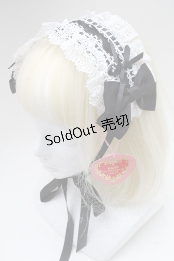 画像3: BABY,THE STARS SHINE BRIGHT / ベビードールジャンパースカート＆プリンセスドロップヘッドドレスセット  黒 S-25-11-28-065-BA-OP-AS-ZS (3)