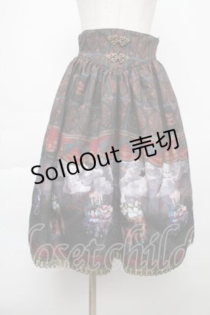 画像: ALICE and the PIRATES / 運命のアルカナと星が導く FORTUNE TELLER柄スカート  イグニス(黒) S-25-11-28-1056-PA-SK-AS-ZS