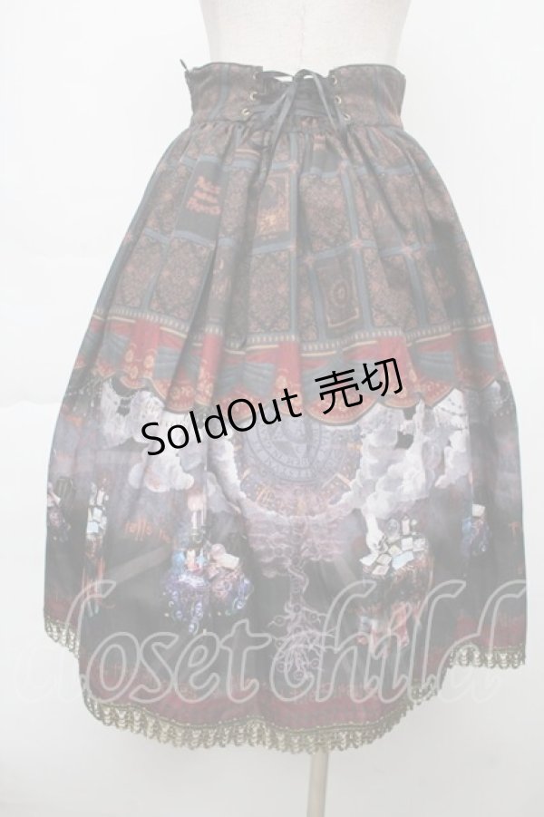 画像2: ALICE and the PIRATES / 運命のアルカナと星が導く FORTUNE TELLER柄スカート  イグニス(黒) S-25-11-28-1056-PA-SK-AS-ZS (2)