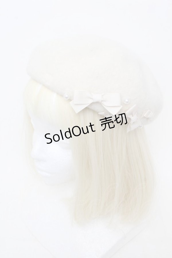 画像1: m petit by misako / AMミニリボンバスクベレー  オフ S-25-11-28-1012-LO-AC-AS-ZS (1)