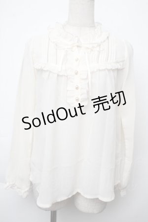 画像: axes femme / フリルブラウス  オフ S-25-11-28-1015-AX-BL-AS-ZS