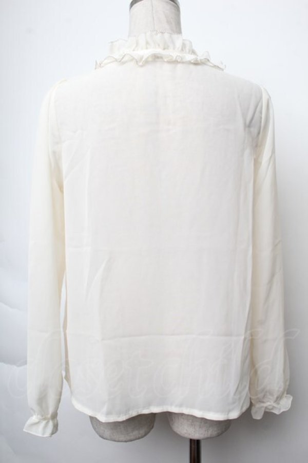 画像2: axes femme / フリルブラウス  オフ S-25-11-28-1015-AX-BL-AS-ZS (2)