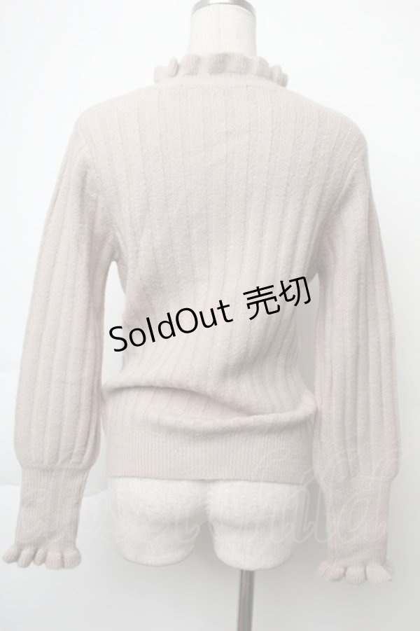 画像2: an another angelus / ヨークレース編み切替ニットプルオーバー  ベージュ S-25-11-28-1020-CA-TO-AS-ZS (2)