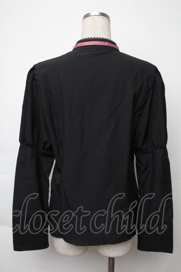 画像2: Kurumi Collaboration / KRデシンジゴスリブラウス  黒 S-25-11-28-1023-LO-BL-AS-ZS (2)