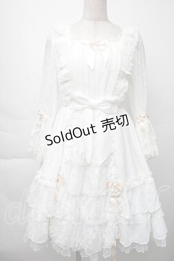 画像1: Angelic Pretty / Lady Lilianaワンピース  白 S-25-11-28-1025-AP-OP-AS-ZS (1)