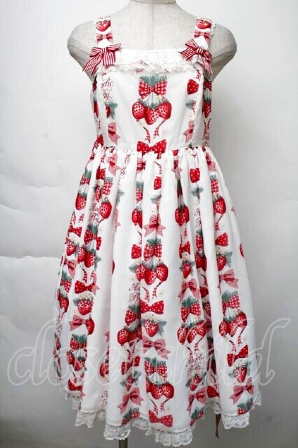 Angelic Pretty / Strawberry Dollジャンパースカート 白 S-25-11-28
