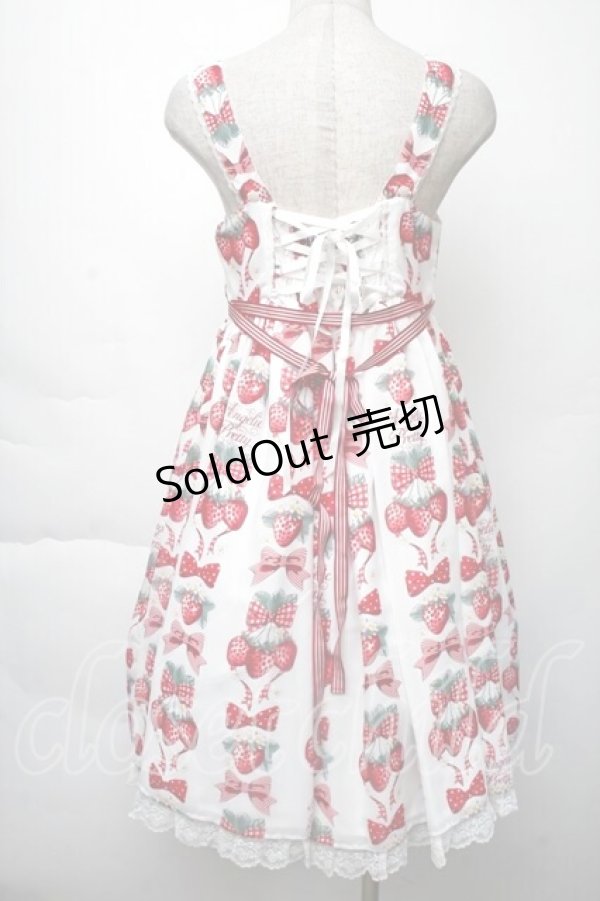 画像2: Angelic Pretty / Strawberry Dollジャンパースカート  白 S-25-11-28-1027-AP-OP-AS-ZS (2)