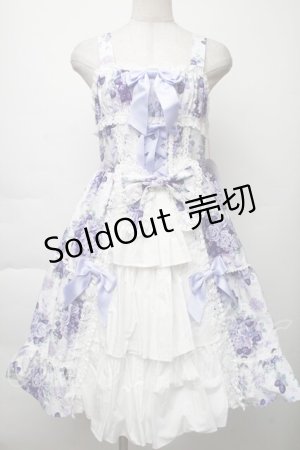 画像: BABY,THE STARS SHINE BRIGHT / シュガーブーケ〜永遠の乙女の憧れ〜柄ジャンパースカートIII  ラベンダー S-25-11-28-1028-BA-OP-AS-ZS