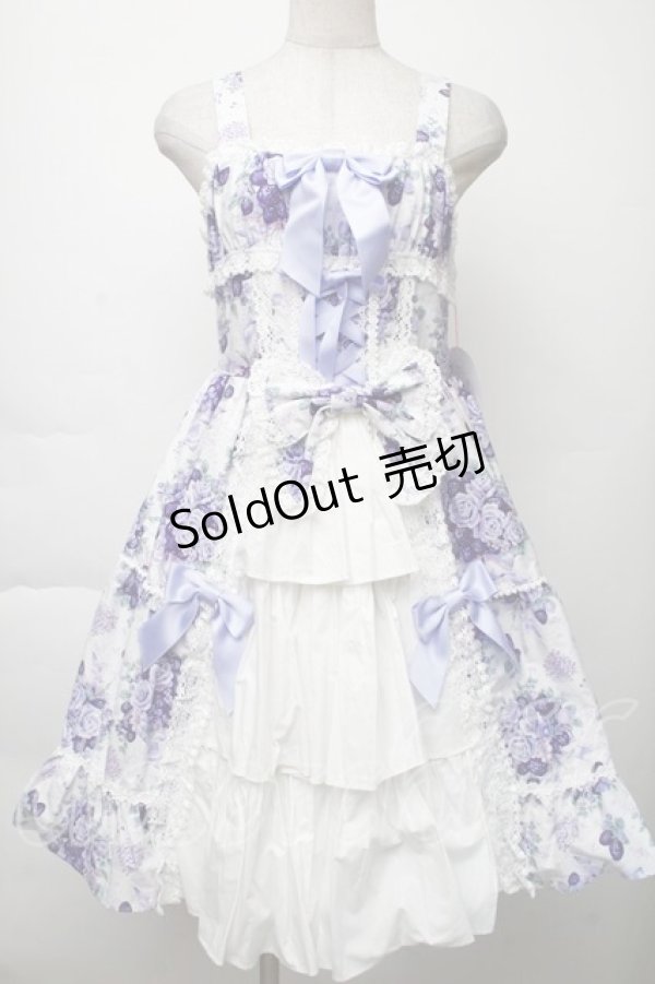 画像1: BABY,THE STARS SHINE BRIGHT / シュガーブーケ〜永遠の乙女の憧れ〜柄ジャンパースカートIII  ラベンダー S-25-11-28-1028-BA-OP-AS-ZS (1)