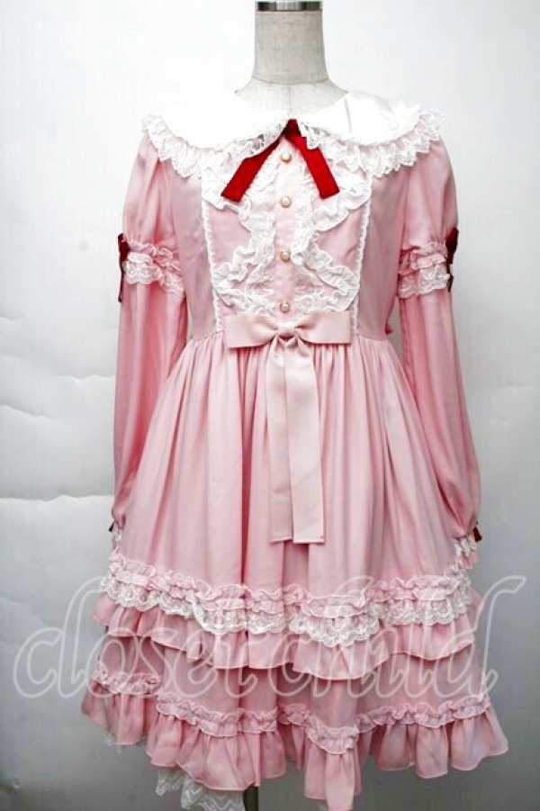 画像1: Angelic Pretty / クリスティーヌワンピース  ピンク S-25-11-28-1031-AP-OP-AS-ZS (1)