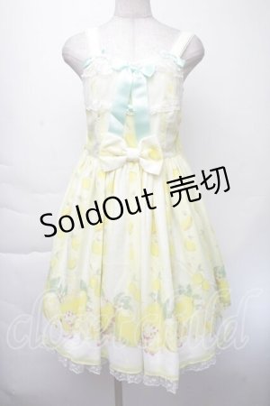 画像: Angelic Pretty / Fruity Lemonジャンパースカート  イエロー S-25-11-28-1034-AP-OP-AS-ZS