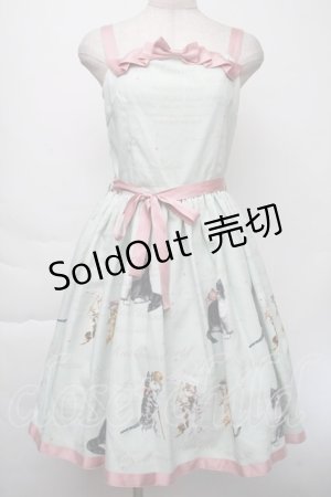 画像: Innocent World / アンティークキャットジャストウエストジャンパースカート M ミント S-25-11-28-1035-IW-OP-AS-ZS