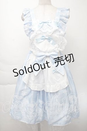 画像: BABY,THE STARS SHINE BRIGHT / Sugar Rose Tea Timeプリントハートジャンパースカート  サックス S-25-11-28-1039-BA-OP-AS-ZS