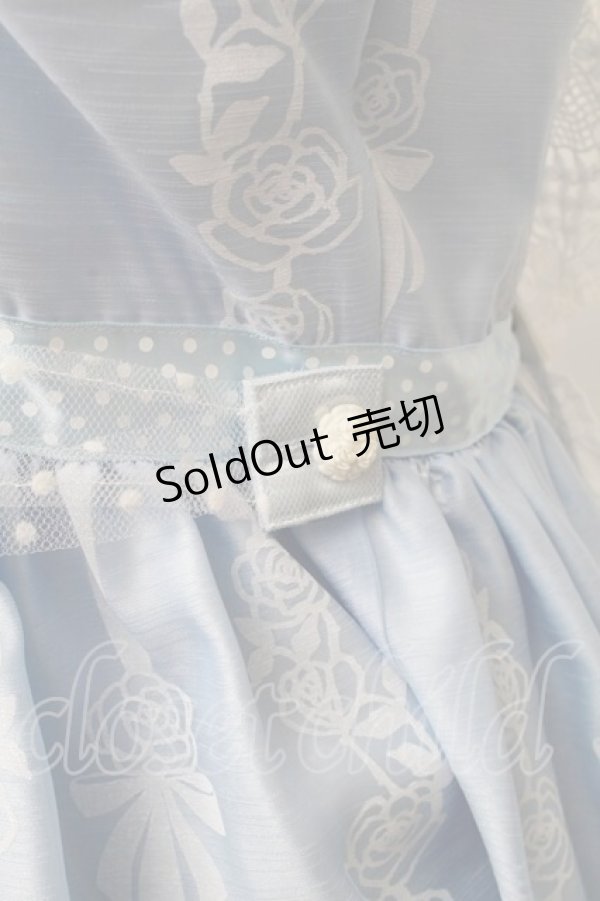 画像4: BABY,THE STARS SHINE BRIGHT / Sugar Rose Tea Timeプリントハートジャンパースカート  サックス S-25-11-28-1039-BA-OP-AS-ZS (4)