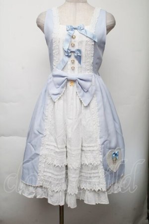 画像: ALICE and the PIRATES / すずらんアップリケジャンパースカート  サックス S-25-11-28-1040-PA-OP-AS-ZS