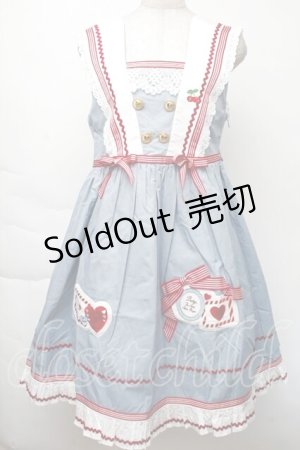 画像: BABY,THE STARS SHINE BRIGHT / Love and Cherish youジャンパースカート  サックス S-25-11-28-1041-BA-OP-HR-ZS
