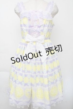 画像: Angelic Pretty / Lemonade Floatジャンパースカート  ラベンダー S-25-11-28-1042-AP-OP-AS-ZS