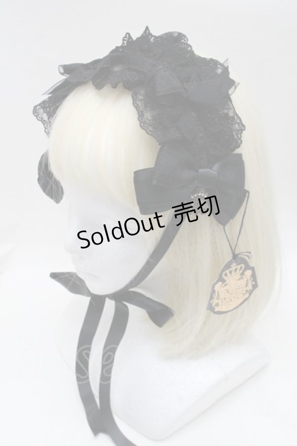 画像1: ALICE and the PIRATES / ビブリオフィリアヘッドドレス  黒 S-25-11-28-017-PA-AC-AS-ZS (1)