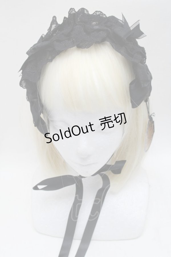 画像2: ALICE and the PIRATES / ビブリオフィリアヘッドドレス  黒 S-25-11-28-017-PA-AC-AS-ZS (2)