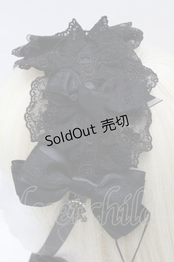 画像3: ALICE and the PIRATES / ビブリオフィリアヘッドドレス  黒 S-25-11-28-017-PA-AC-AS-ZS (3)