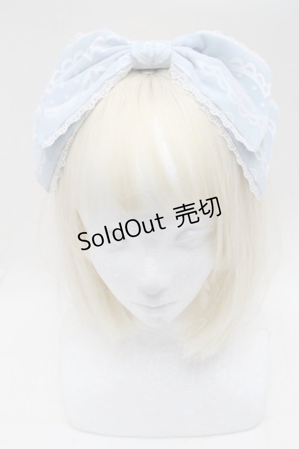 画像2: Angelic Pretty / Lacy Heart Gardenカチューシャ  サックス S-25-11-28-020-AP-AC-AS-ZS (2)