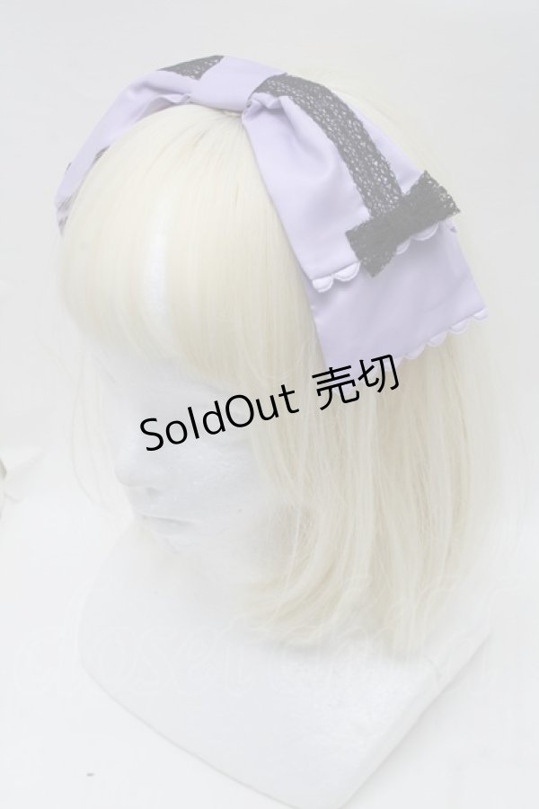 画像1: Angelic Pretty / Mademoiselle de Parisカチューシャ  ラベンダー S-25-11-28-021-AP-AC-AS-ZS (1)