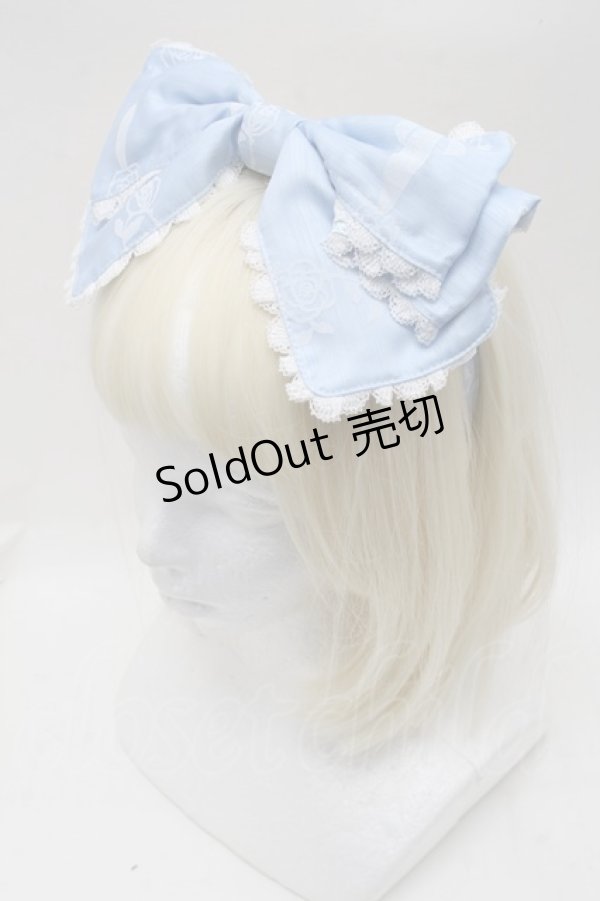 画像1: BABY,THE STARS SHINE BRIGHT / Sugar Rose Tea Timeプリントカチューシャ  サックス S-25-11-28-022-BA-AC-AS-ZS (1)