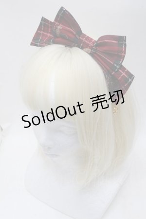 画像: Angelic Pretty / British Bearカチューシャ  赤 S-25-11-28-025-AP-AC-AS-ZS