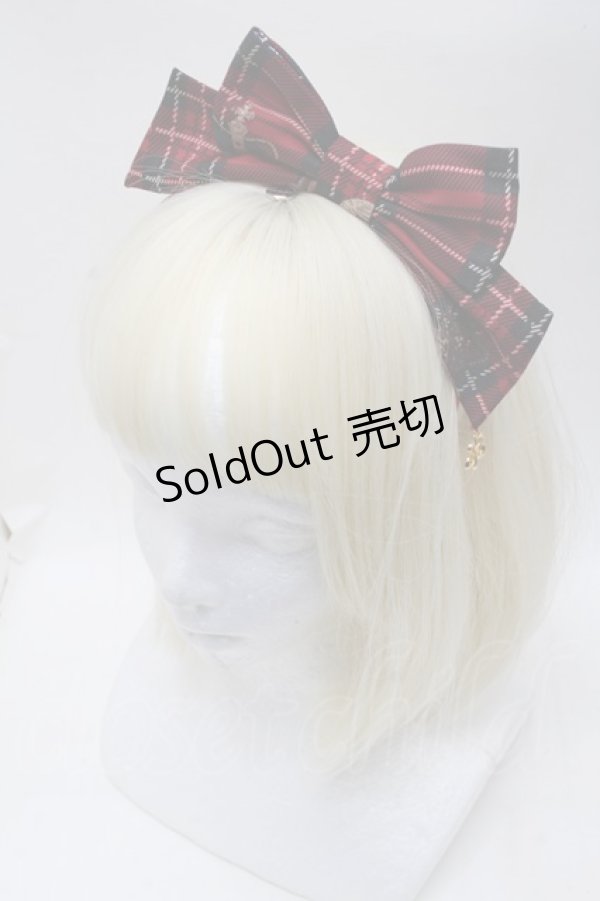 画像1: Angelic Pretty / British Bearカチューシャ  赤 S-25-11-28-025-AP-AC-AS-ZS (1)