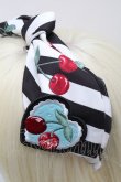 画像3: Angelic Pretty / Cherry Stampカチューシャ  黒ｘ白 S-25-11-28-029-AP-AC-AS-ZS (3)