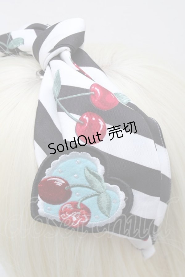 画像3: Angelic Pretty / Cherry Stampカチューシャ  黒ｘ白 S-25-11-28-029-AP-AC-AS-ZS (3)