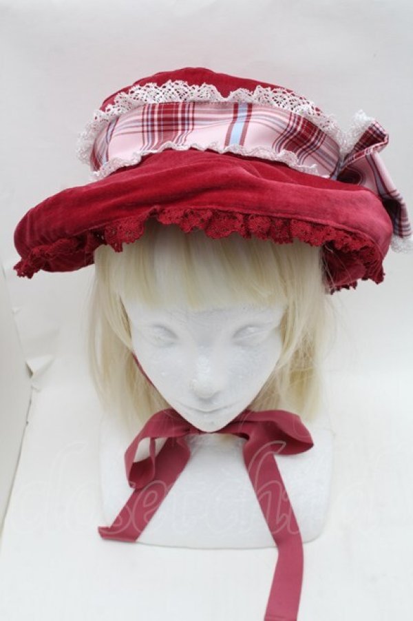 画像2: BABY,THE STARS SHINE BRIGHT / Mary Stuart別珍＆タータンチェックハット  赤 S-25-11-28-033-BA-SK-AS-ZS (2)