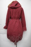 画像2: axes femme / フロント刺繍モッズコート  赤 S-25-11-30-034-AX-CO-HR-ZS (2)