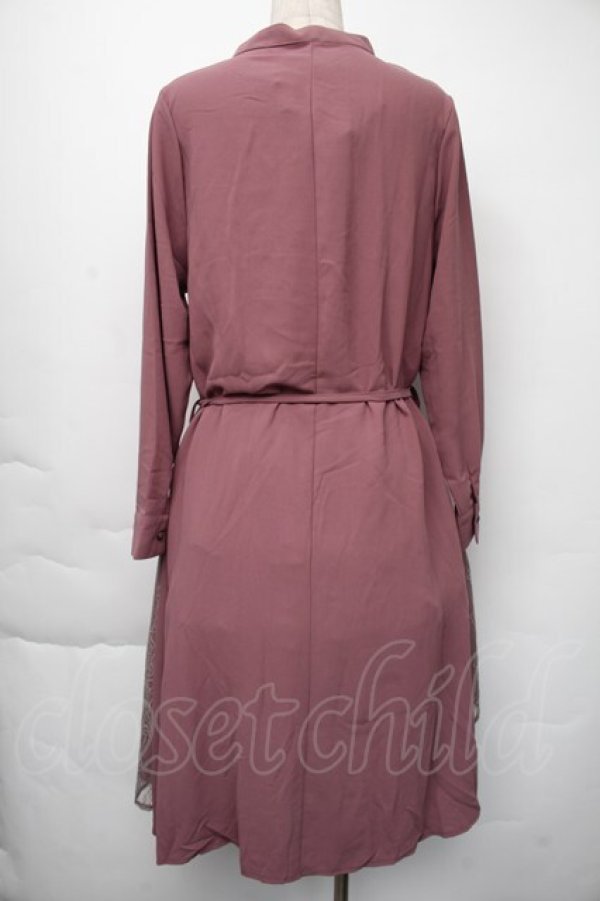 画像2: axes femme / サイドレース切替ワンピース  ピンク S-25-11-30-037-AX-BL-HR-ZS (2)