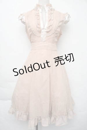 画像: axes femme / シフォンノースリーブワンピース  ベージュ S-25-11-30-038-AX-OP-HR-ZS