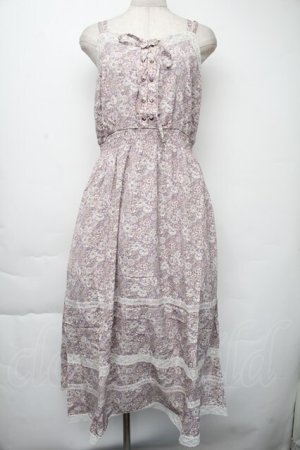 画像: axes femme / 小花柄キャミワンピース  ラベンダー S-25-11-30-039-AX-OP-HR-ZS