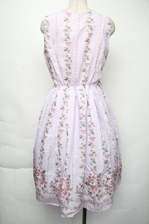 画像2: axes femme / 花柄パネルワンピース  アワピンク S-25-11-30-040-AX-OP-HR-ZS (2)