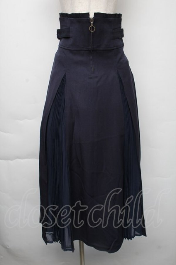 画像1: axes femme / センタージップロングスカート  紺 S-25-11-30-050-AX-SK-HR-ZS (1)