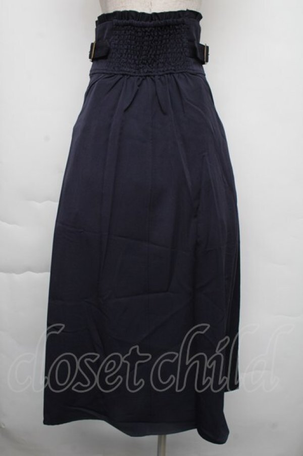 画像2: axes femme / センタージップロングスカート  紺 S-25-11-30-050-AX-SK-HR-ZS (2)