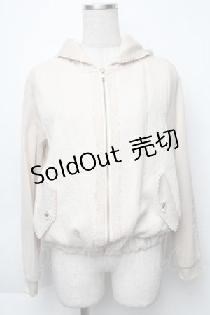 画像: axes femme / ジャカード織ブルゾン  ベージュ S-25-11-30-009-AX-TO-HR-ZS