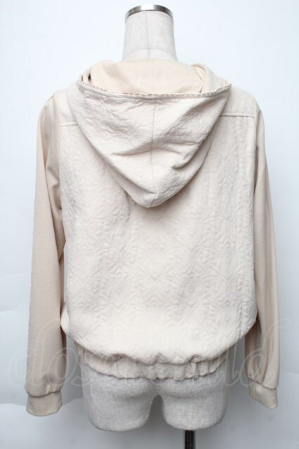 画像2: axes femme / ジャカード織ブルゾン  ベージュ S-25-11-30-009-AX-TO-HR-ZS (2)