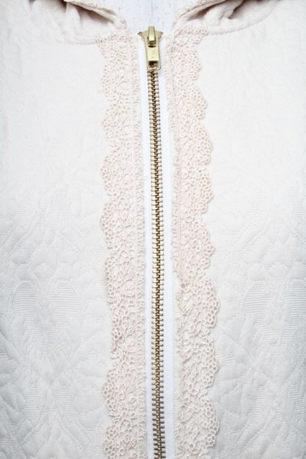 画像4: axes femme / ジャカード織ブルゾン  ベージュ S-25-11-30-009-AX-TO-HR-ZS (4)