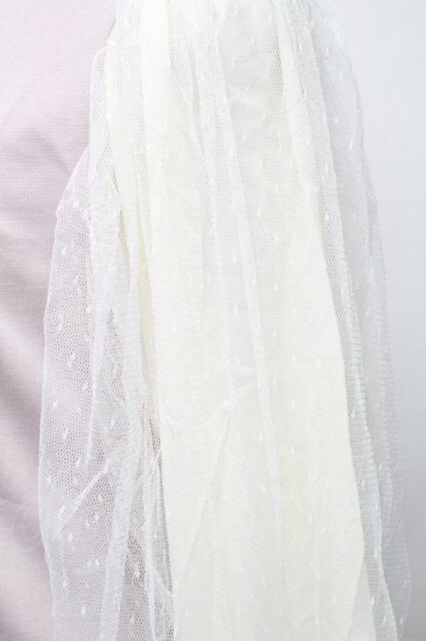 画像3: axes femme / ネックレス付袖チュールプルオーバー  ラベンダー S-25-11-30-012-AX-TO-HR-ZS (3)