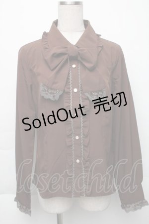 画像: 中国ロリータ / ブラウス  ブラウン S-25-11-30-015-LO-TO-AS-ZS
