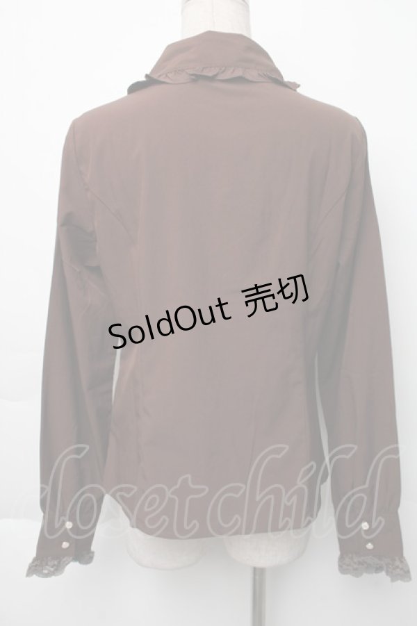 画像2: 中国ロリータ / ブラウス  ブラウン S-25-11-30-015-LO-TO-AS-ZS (2)