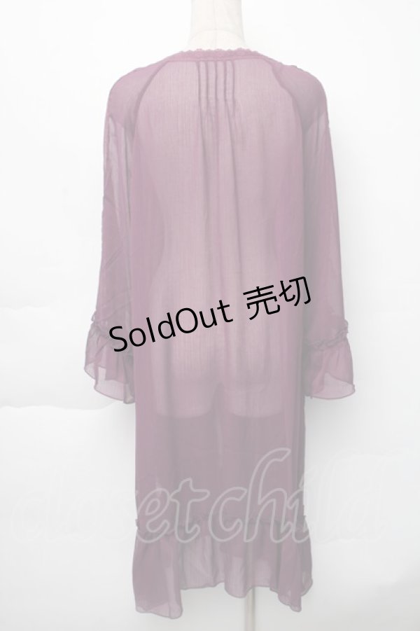 画像2: axes femme / ラグランスリーブガウン  パープル S-25-11-30-016-AX-TO-HR-ZS (2)