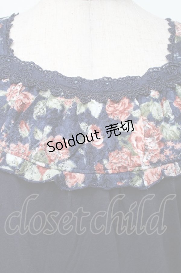 画像3: axes femme / レースデザイントップス  紺 S-25-11-30-017-AX-TO-AS-ZS (3)